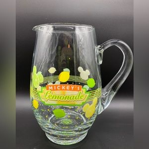 Disney Parks Magical Mixes Mickey’s Lemonade Juice Glass Pitcher Lemon Lime.